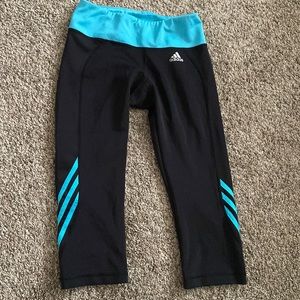 Adidas cropped/capri leggings, size medium